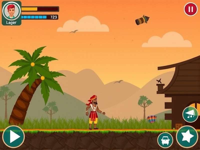 Vibrant Bhangra Lungi Legend gameplay showing colorful dance moves Bhangra Lungi Legend Gameplay Screenshot